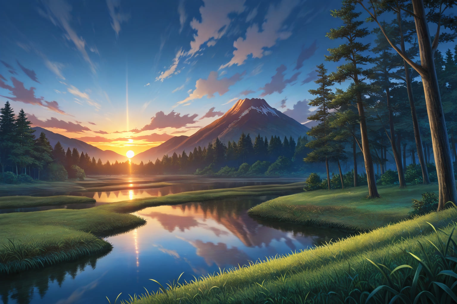 AI Generated Fantasy Landscape using SDXL image generator